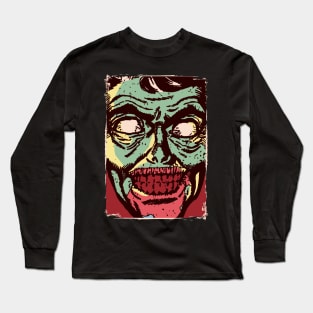 Zombie Creepy Smile Long Sleeve T-Shirt